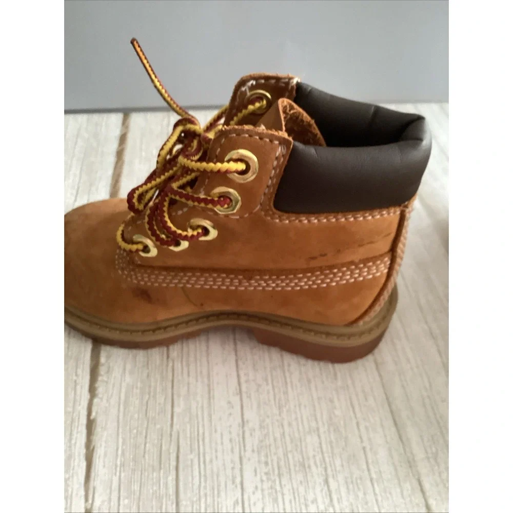 Timberland Toddler Nubuck Leather Lug Sole Lace Up Ankle Boots Brown Size 5 M US